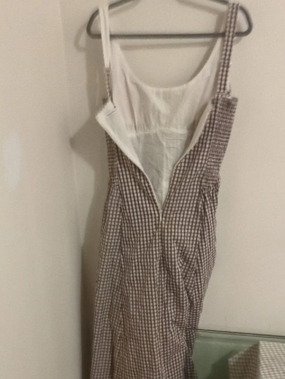 Abercrombie & Fitch Black and White Gingham Maxi Dress